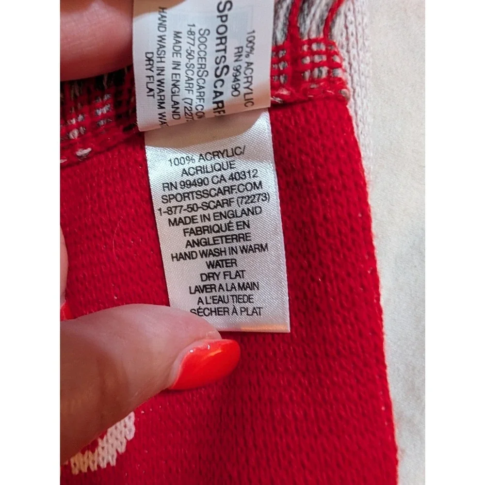 Adidas Toronto FC Soccer Scarf Reversible Red White Knit MLS Fan Scarf